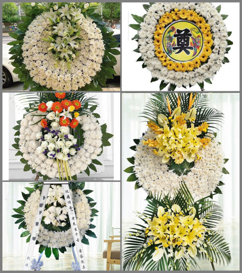 山东莱芜钢城区汶源街道八-村花圈速递